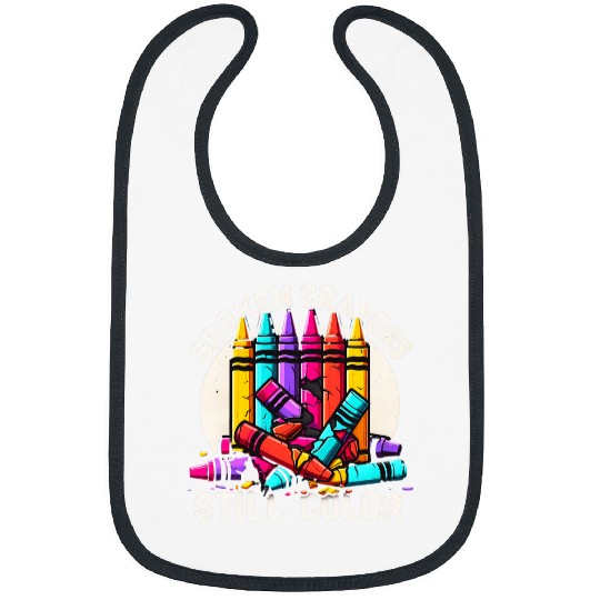 Broken Crayons Still Color Mental Health Awareness Supporter Bibs