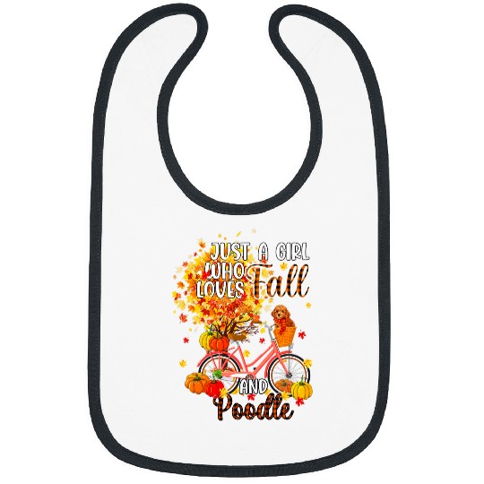 Poodles Autumn Fall Pumpkin Truck Mappe Thanksgiving225 Poodle dog Bibs