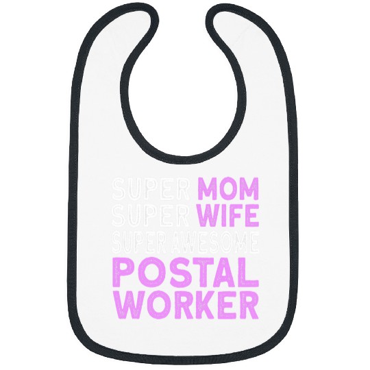 Postal Worker Mom Mailman Mail Post Office Bibs