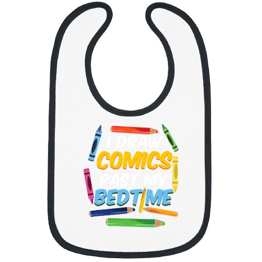Reading Book I Draw Comics I Manga Illustrator Comic Book Cartoonist Reader Bibs