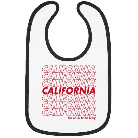 californias grocery bag art have a nice day gift souvenir Bibs