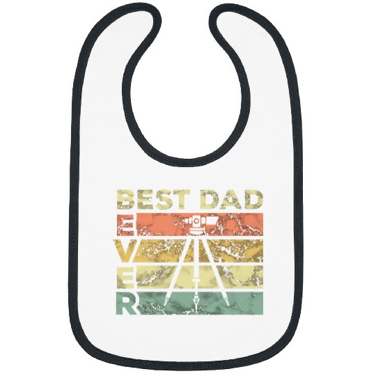 Mens Dad Love Tripod Surveyor Engineer Father Engineering Bibs