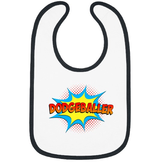 Reading Book Dodgeballer Superhero Comic Book Funny Retro Dodgeball Reader Bibs