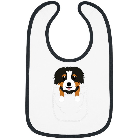 Cute Bernedoodle Dog in Pocket Bibs