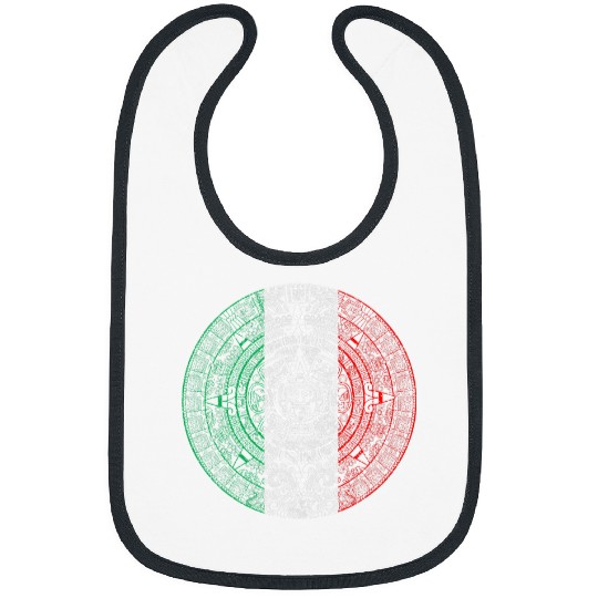 Aztec Mexica Calendar Mexican Flag Art Bibs