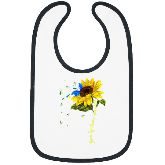 Down Syndromes Awareness Blue And Yellow Ribbon Sunflower Bibs