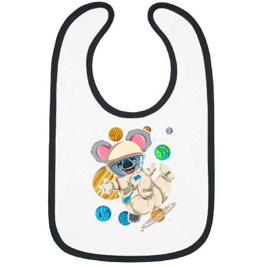 Funny Bear Planets Astronaut Animal Space Scientist Outer Space Koala Cute Bears Bibs