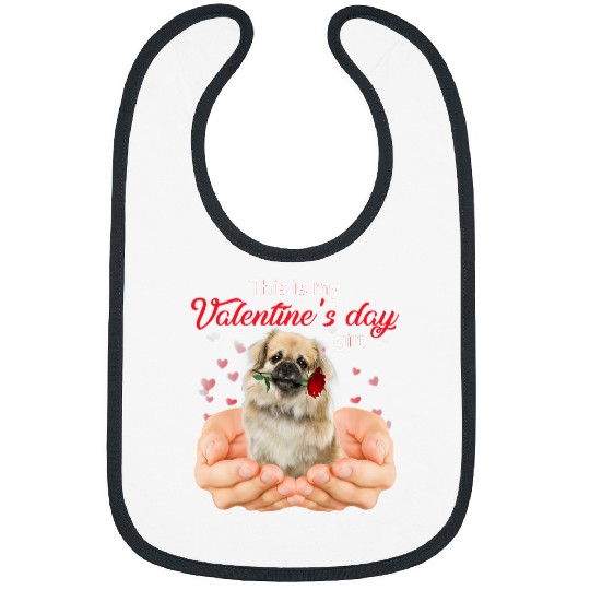 Cute Tibetan Spaniel This Is My Valentines Day Pajama Bibs
