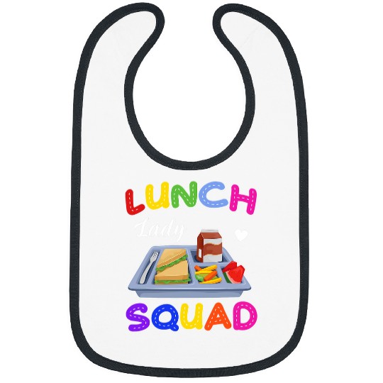 Lunch Lady Squad Cafeteria Crew Cooking Worker Cute Bibs