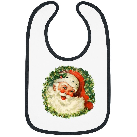 Funny vintages Christmas Lovers Santa Cottagecore Retro Art Bibs