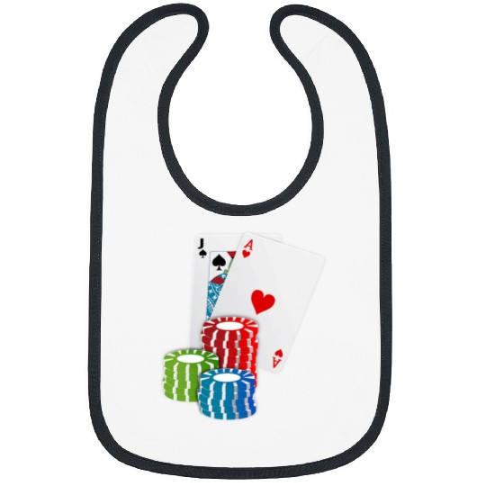 Black Jack Card Game Bibs