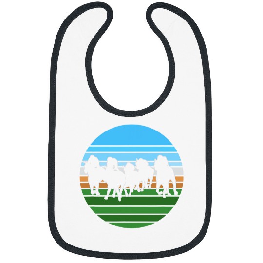 Horse Racing Race Weekend Betting Retro vintages Portrait Bibs