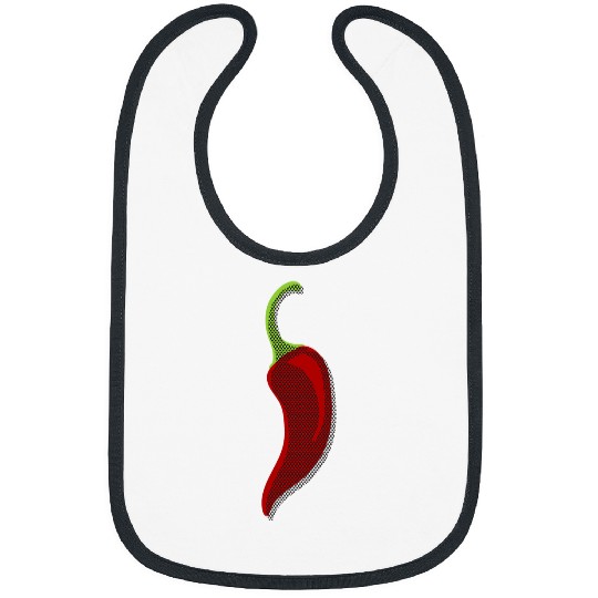 Chili pepper illustration Bibs