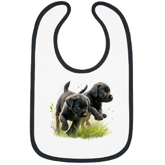 Funny Labrador Lab Dog Black Lab Black Labrador Retriever Puppy Dog Mom Animal 2 Bibs