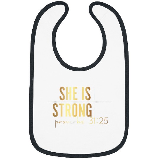 Christian She Is Strong Jesus Cross God Lovers Christian Religious Christ Bibs