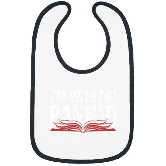 Reading Book Im With The Banned Books English Teacher Librarian Tee 1 Reader Bibs
