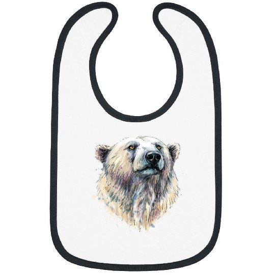 Funny Bear Polar bear north pole polar bear environmental protection Cute Bears Bibs