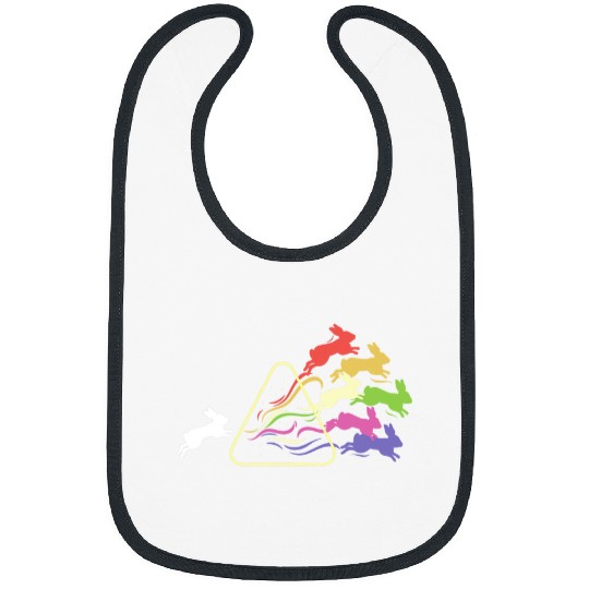 Rabbits Prism Rabbit Philosophy Rainbow Triangular Prism Science Bibs