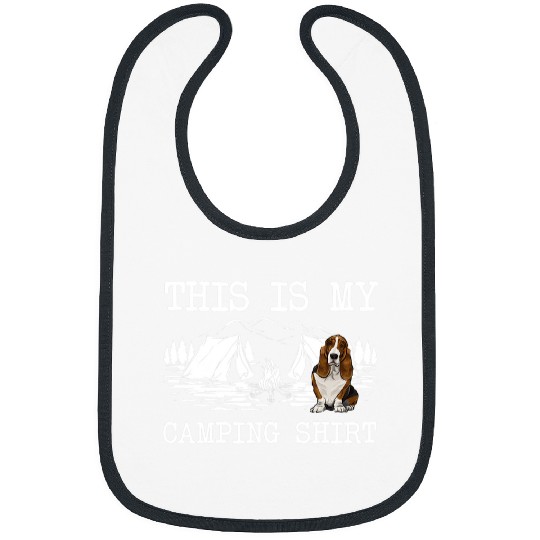 Camping Camp Campfire Basset Hound Dog This Is My Camper Bibs