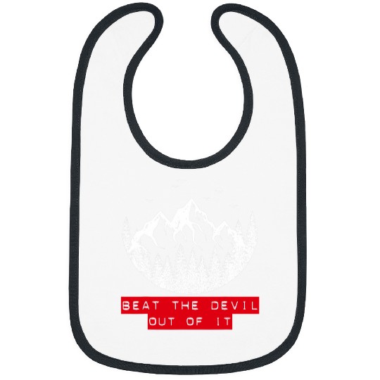 Beat The Devil Out Of ItFunny Artist Wet Oil Painting Retro Bibs