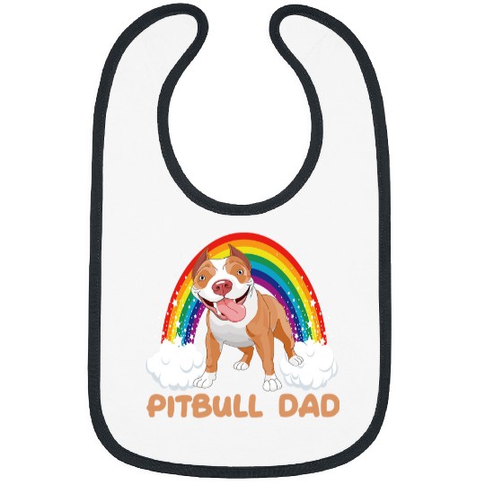 Pitbull Dad Rainbow Pitbull Glasses Pitbull Glasses Bibs