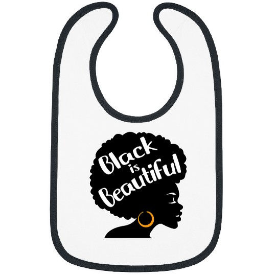 Black Is Beautiful Afro Girl Women Girls African Queen Bibs