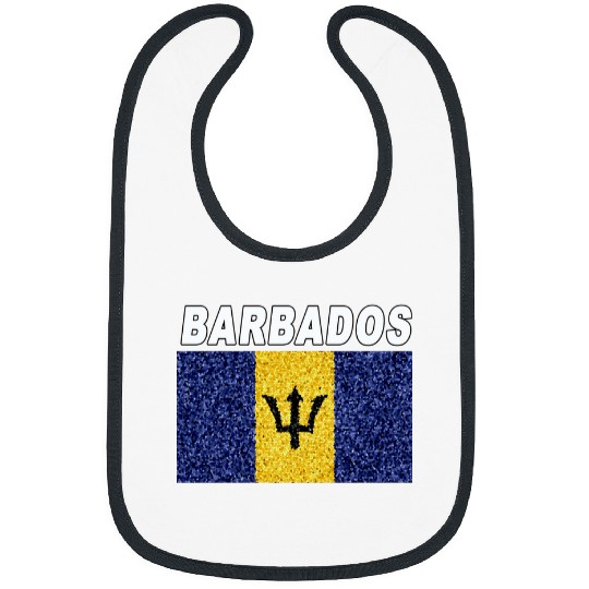 Barbados Flag Long Sleeve Patriotic Island Art Bibs