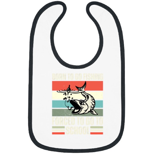 Fishing retro vintages Fishing jokes bass fish Funny fisherman kids Fisher Bibs