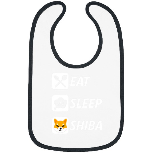 Dog Shiba Inu Eat Sleep ShibaBlockchain HODL Cryptocurrency Shiba Inu Bibs