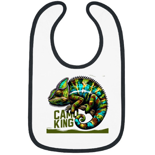Chameleon Camo King Camouflage Reptile Wildlife Bibs