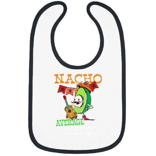 Funny Sombrero on Avocado Nacho Average News Anchor Bibs
