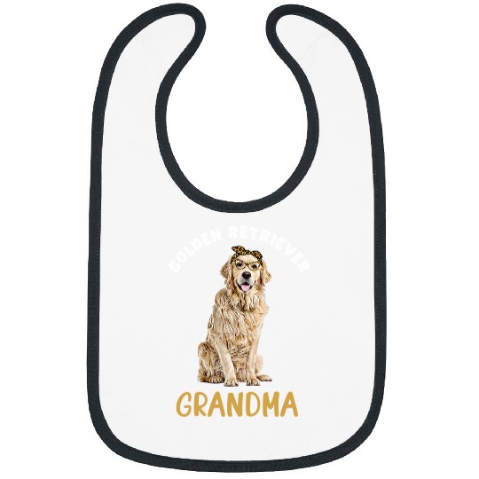 Goldie Grandma Dog Lover Leopard Print Golden Nana 280 Golden Retriever Dog Bibs