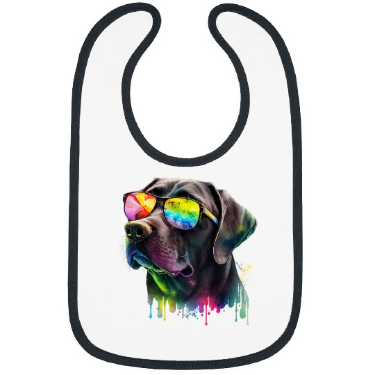 Funny Labrador Lab Dog Black Lab Black Labrador Retriever Puppy Dog Mom Animal 638 Bibs