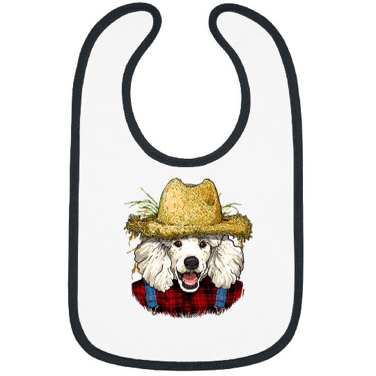 Poodles Farmer Farming Agriculture Rancher Pet Dog Lover 71 Poodle dog Bibs
