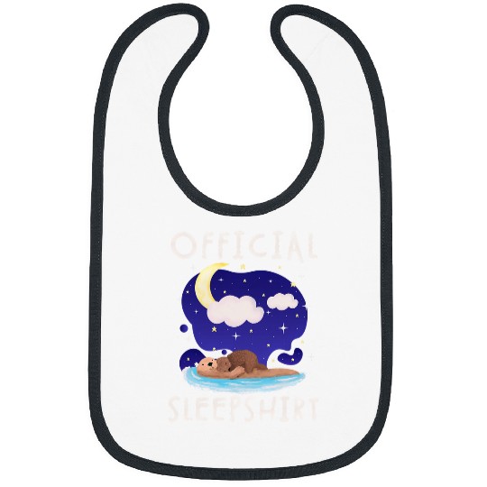 Otters sea Funny Otter Design Official Sleep Bibs