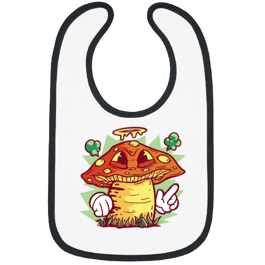 Mushroom Gift Monster Mushroom Weird Creature Forest Mushroom Hunter Bibs
