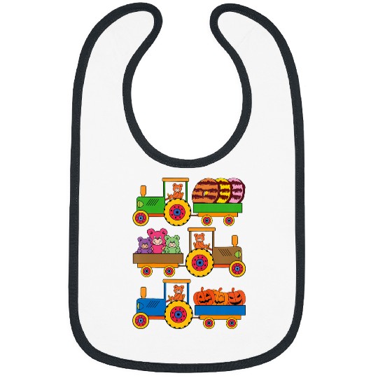 Tractor driving Kids Teddy bears with tractor and trailer childrens toys Bibs