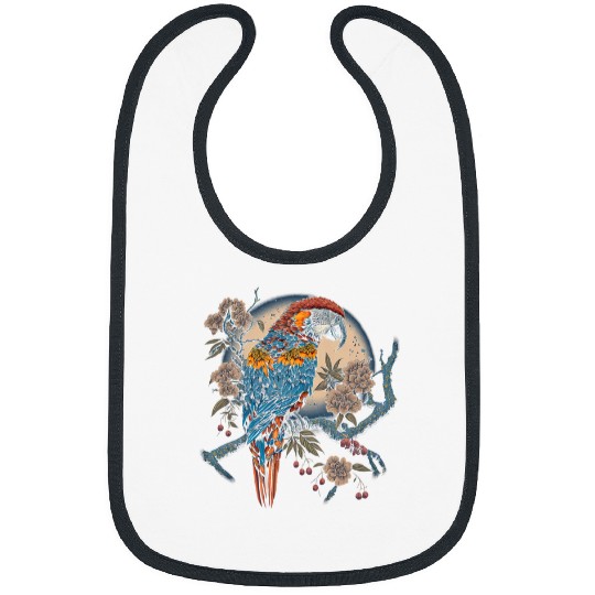 Surrealism Japanese Painting Macaw 1 Bibs