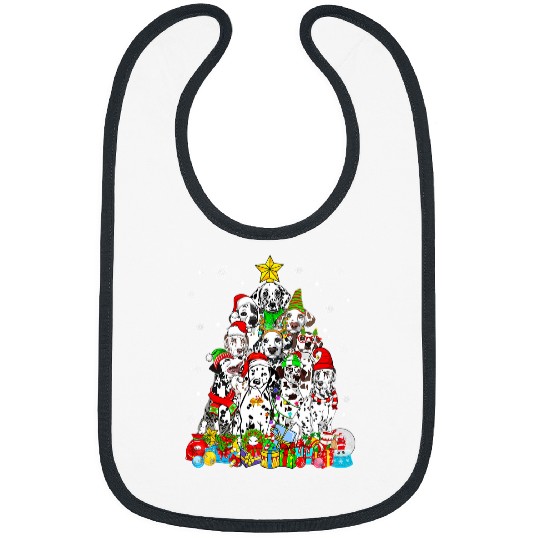 Dalmatian Christmas Tree Lights Dalmatian Lover xmass Pajama 485 Dog Lover Dalmatians Dog Bibs