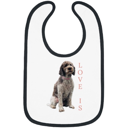 Dog Airedale Terrier Dog Mom Dad Pet Love Is Puppy Tee 3 Bibs