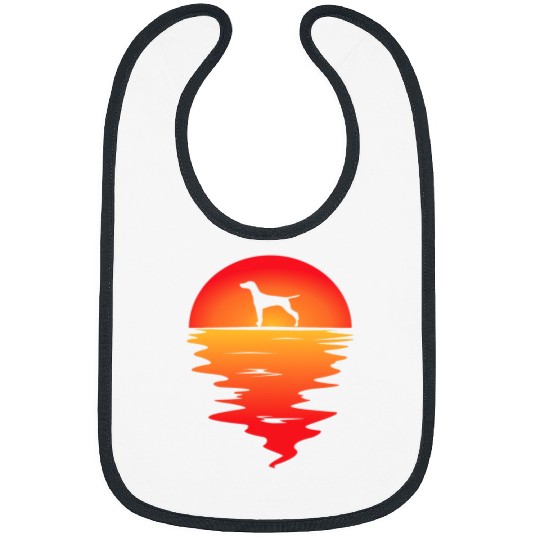 Dog Vizsla Sunset Vizsla Dog Bibs
