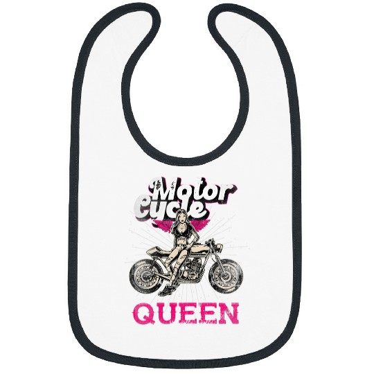Motocross Biker Womens Funny Saying Biker Tee Ride Motorcycle Queen Wife Girlfriend Bibs