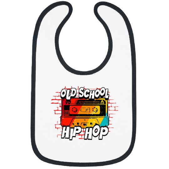 Old School Hip Hop Music Retro Boombox Bibs
