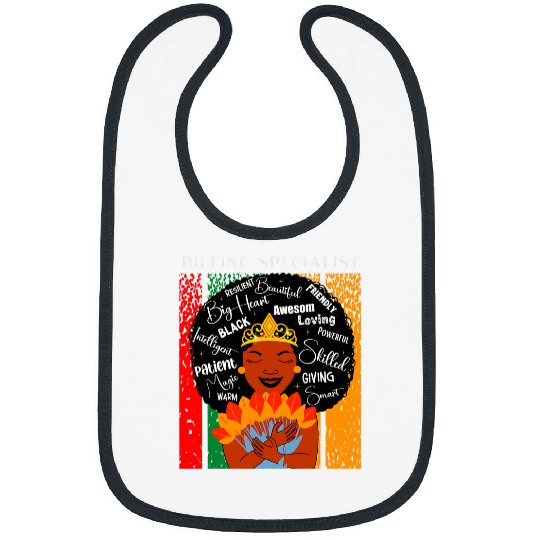 Black Billing Specialist Queen Black History Month Melanin Bibs