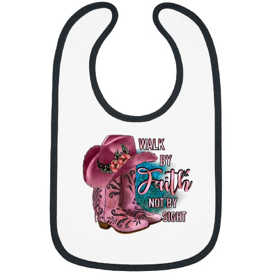 Retro Cowboy Boot Walk By Faith Not By Sight Western Cowgirl Bibs