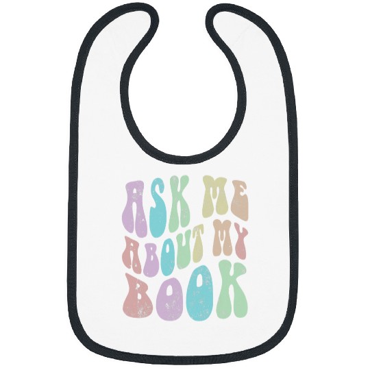 Reading Book Retro ASK ME About MY BOOK Published Author Event Writer Reader Bibs