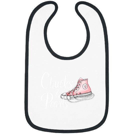 Chucks and Pearls 1 Bibs