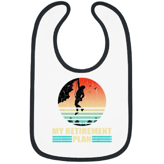 Climbing Climber Retro Rock Climbing Retirement Climber Distressed 336 Climb Bibs