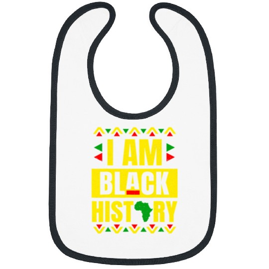 I Am Black History Month African American Pride 1 Bibs