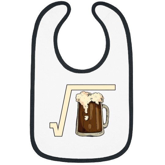 Square Root Beer Math Pun Mathematic Joke Science Student Bibs